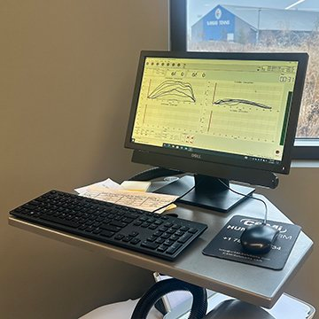 Isokinetic dynamometer readout