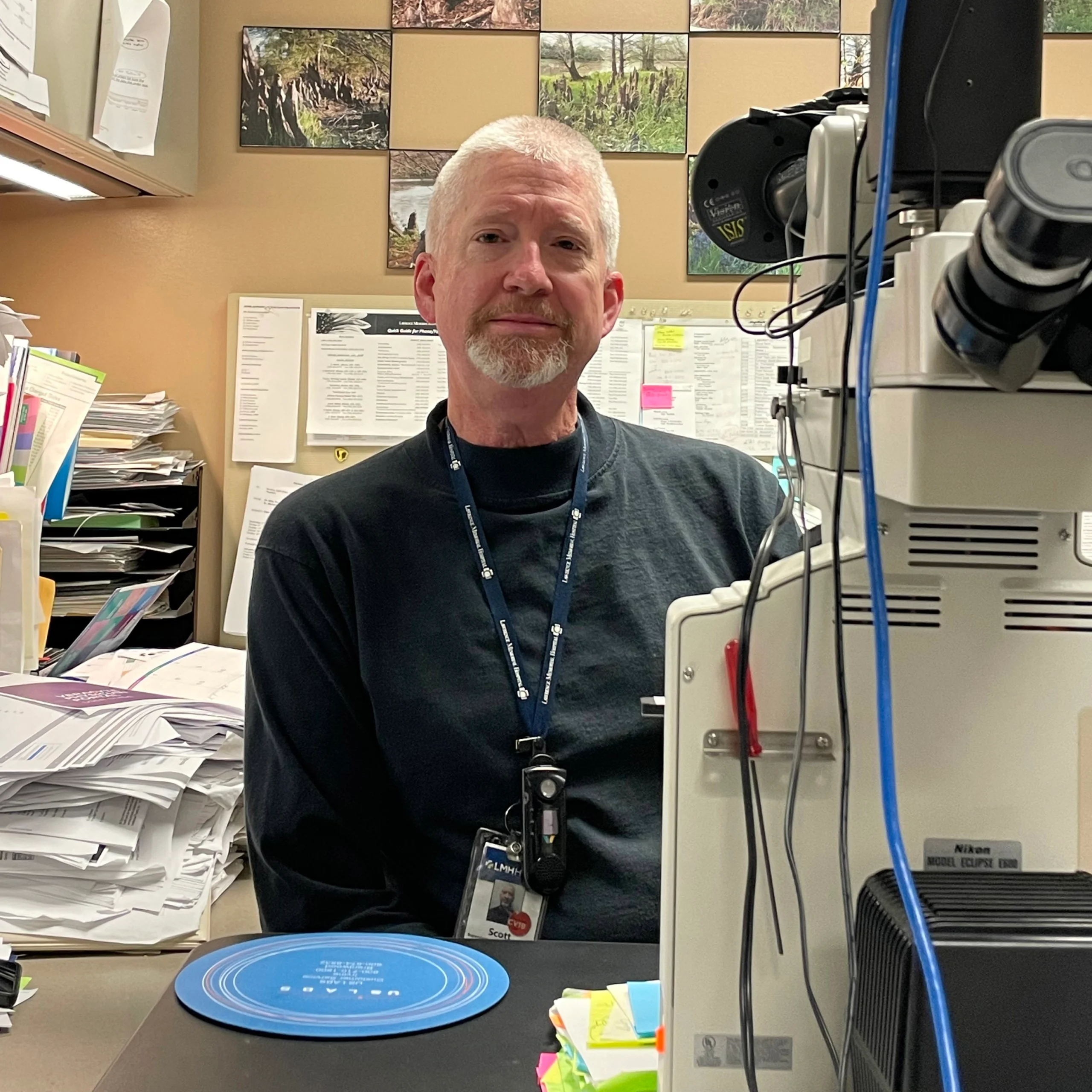 Scott Mersmann sits in his office