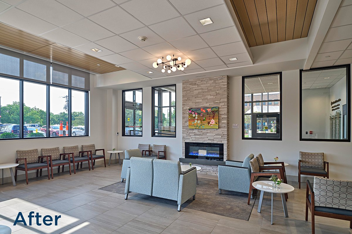 Cancer Center Renovated Waiting Room