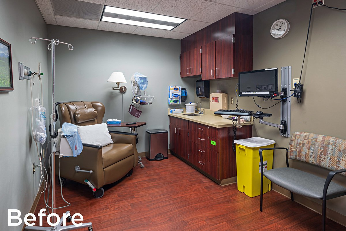 Cancer Center Treatment Room Before Renovation