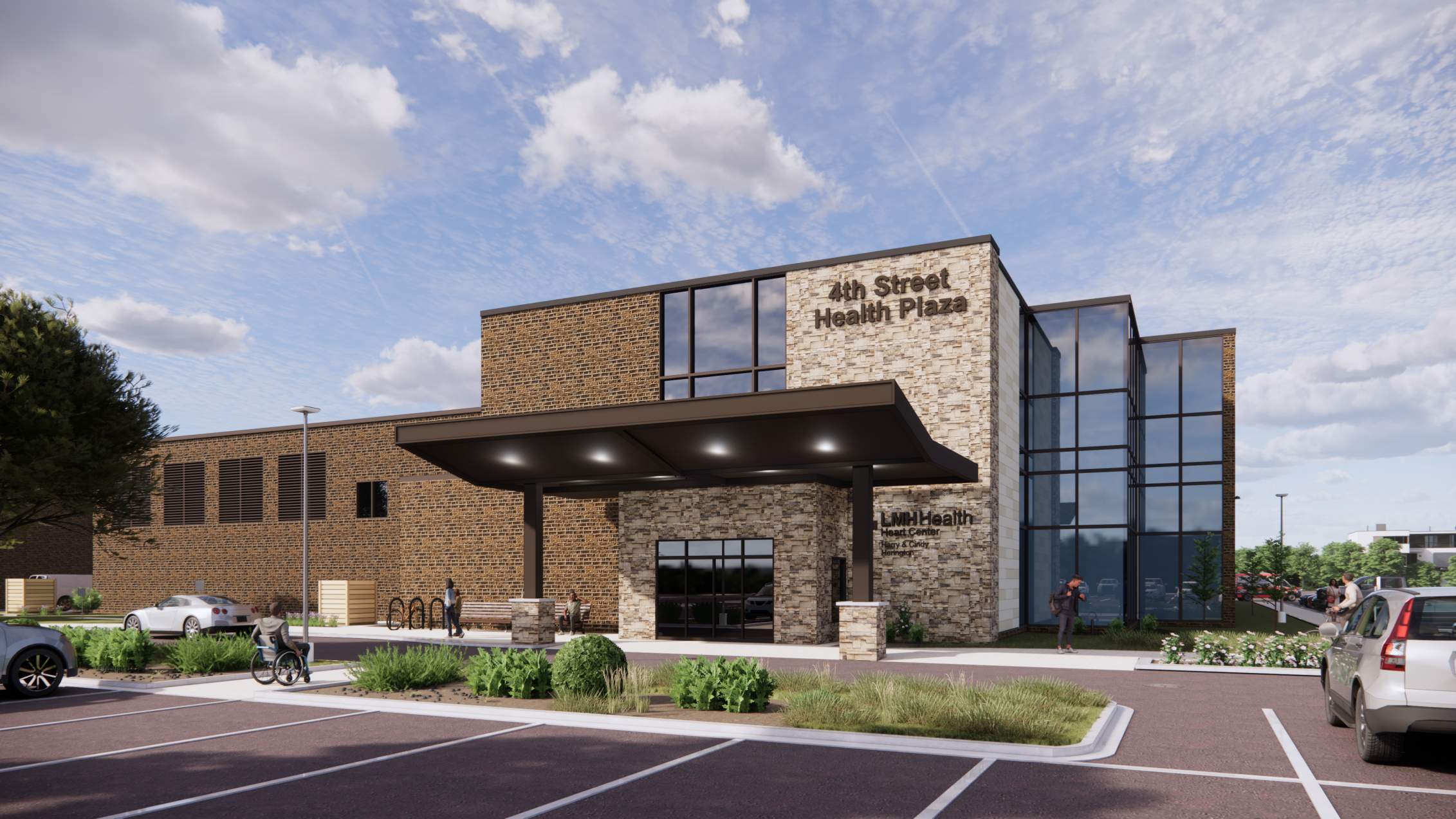 LMH Heart Center Exterior Rendering - Front View